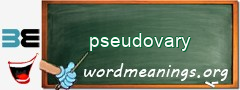 WordMeaning blackboard for pseudovary